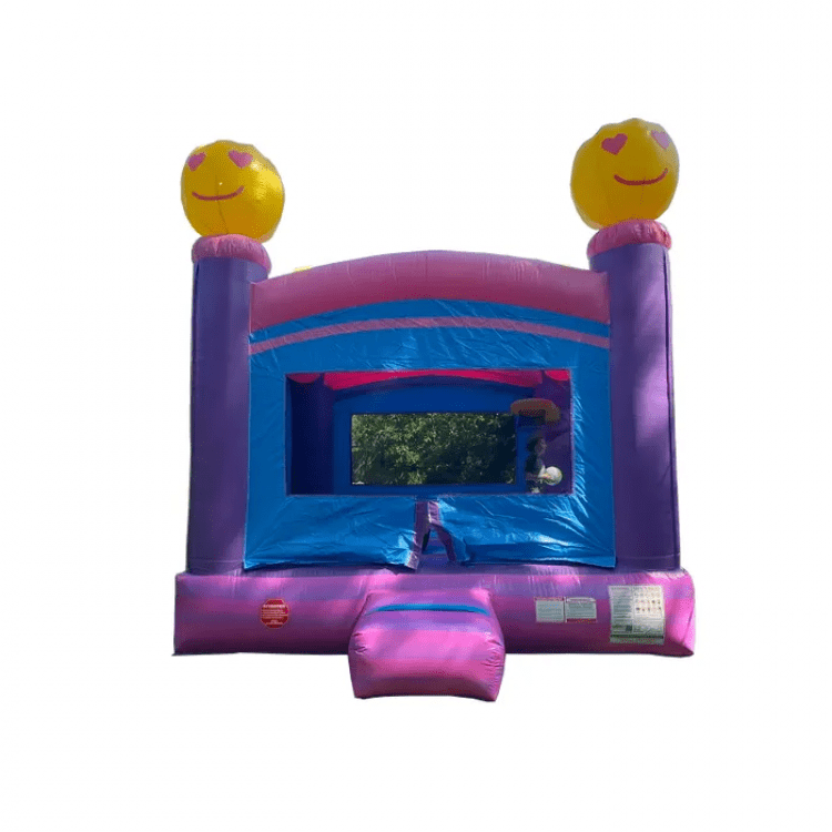 Pink Smiley Face Bounce House